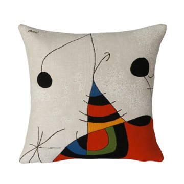 Poulin design Miro pude (8718), Femme, oiseau, étoile (extrait n°2), 45x45 cm 